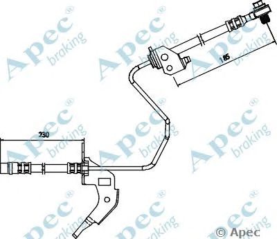 APEC BRAKING hos3689 -  Тормозной шланг